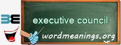 WordMeaning blackboard for executive council